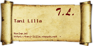 Tani Lilla névjegykártya